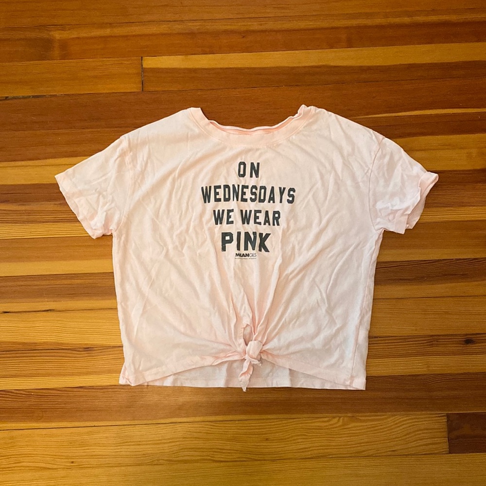 Pop-Culture Graphic Tie-Front Tee for Girls